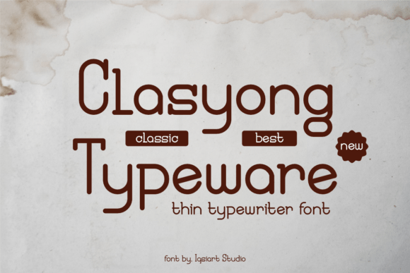 Clasyong Typeware: A Bold Sans Serif Font for Headlines and Logos