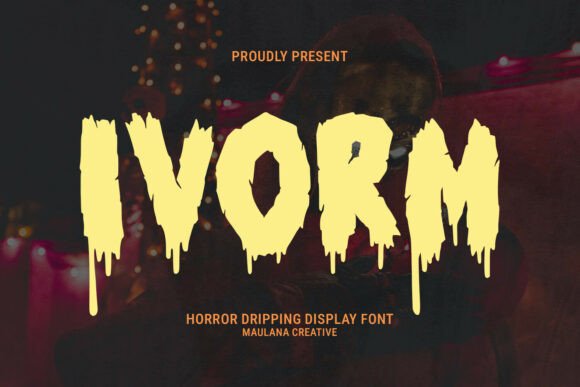 Ivorm: A Bold Horror Dripping Display Typeface for Web Design