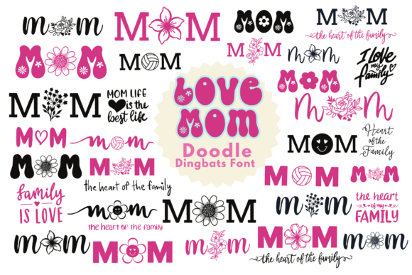 Love Mom Doodle: A Heartfelt Typeface for Editorial Design
