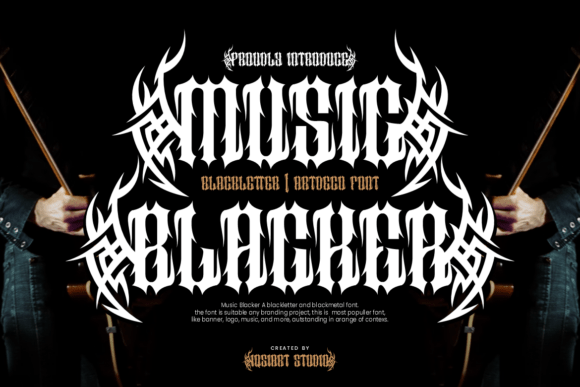 Music Blacker: A Bold Typeface for Gothic Vibes