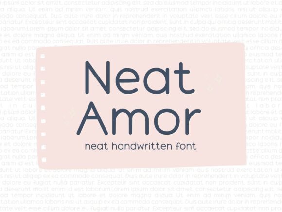 Neat Amor: A Handwritten Font for Thoughtful Typography