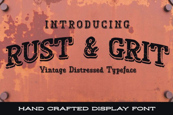 Rust Grit: A Bold Serif Font for Authentic Editorial Design