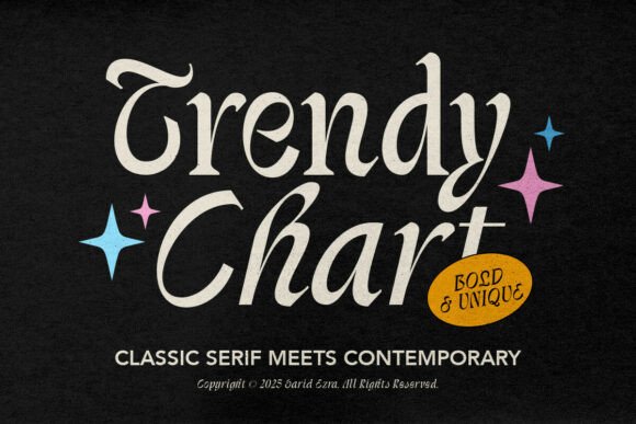 Trendychart Regular: A Bold Serif Font for Eye-Catching Branding