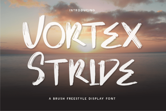 Vortex Stride: A Bold Brush Font for Branding with Energy