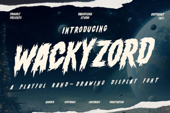 Wackyzord Font: A Bold Blackletter Typeface for Craft Creators